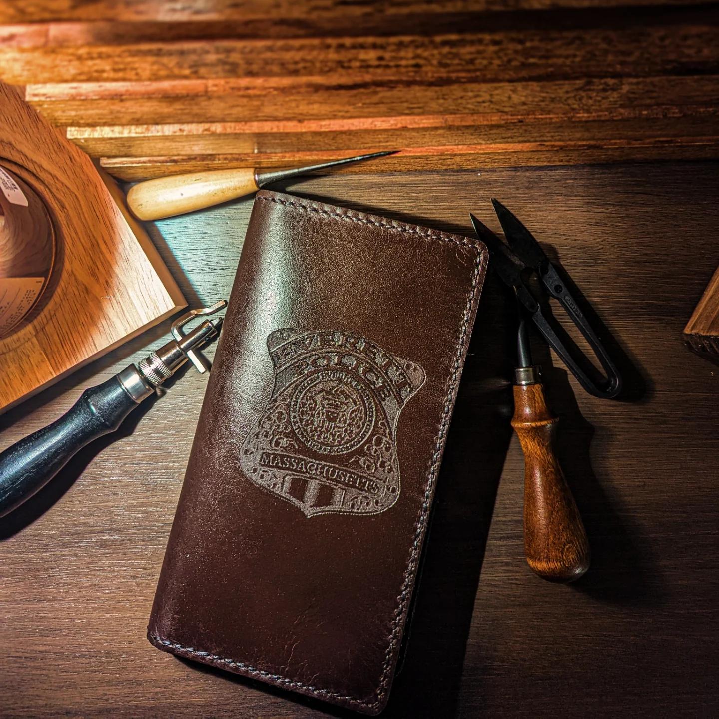 "The Inspector" leather notes cover fits a 4x7 notebook