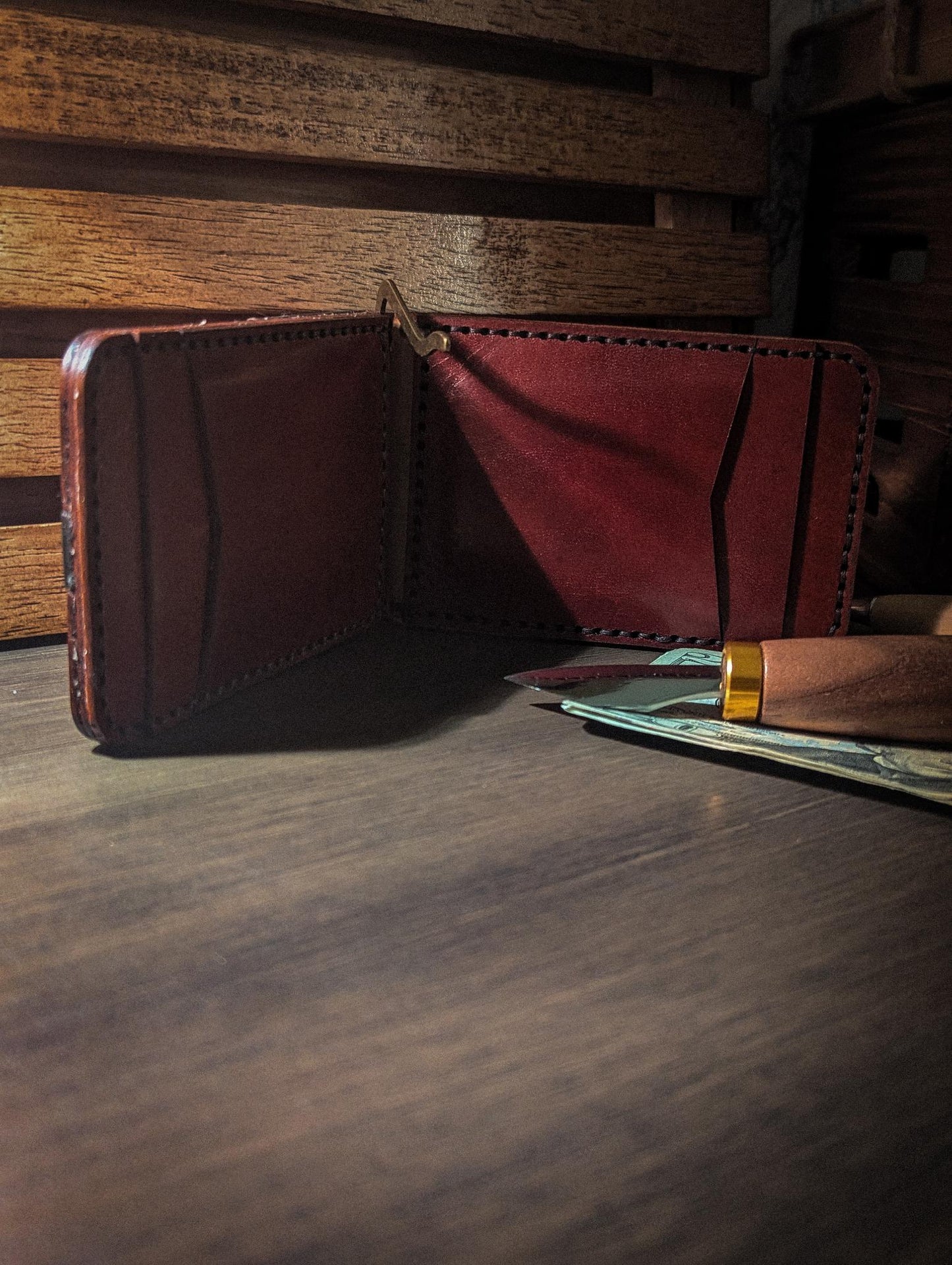 The "Emero" fine Italian leather wallet and money clip